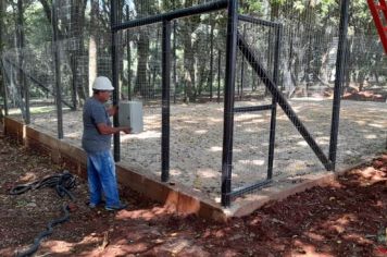 Foto - Finalização das obras na quadra de areia