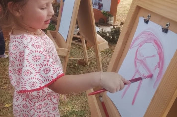 Foto - Mostra do Cotidiano e Dia da Família, na EMEI de Bozano.
