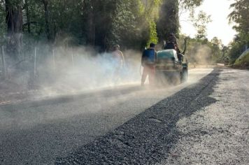 Foto - Obras de asfaltamento de seis ruas em Bozano