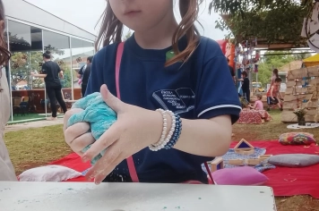 Foto - Mostra do Cotidiano e Dia da Família, na EMEI de Bozano.
