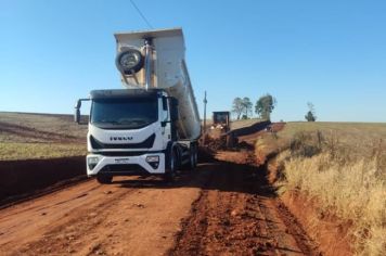 Foto - Recuperação das estradas no interior