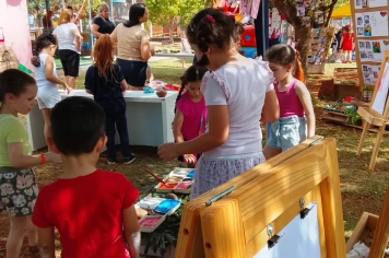 Foto - Mostra do Cotidiano e Dia da Família, na EMEI de Bozano.