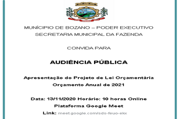 Convite para Audiência Pública