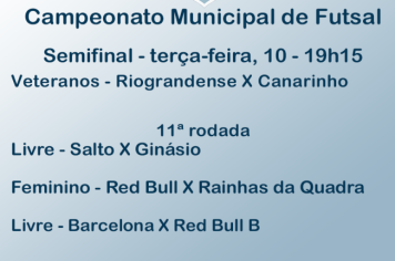 Matas do Municipal de Futsal iniciam nesta terça-feira, 10