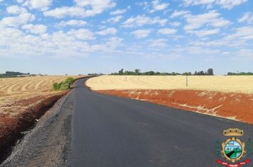 Asfalto na comunidade de Linha 14 será finalizado nesta quinta-feira, 31