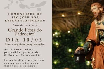 Comunidade São José de Boa Esperança celebra padroeiro em 10 de março 