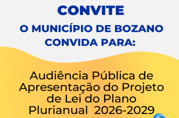 AUDIÊNCIA PÚBLICA - PLANO PLURIANUAL 2026-2029
