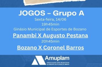 Bozano sediará jogos da Copa Amuplam de Futsal 40+