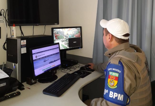 Sistema eletrônico de monitoramento é instalado no Posto da Brigada Militar