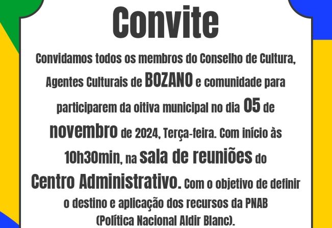 Oitiva da PNAB em Bozano acontecerá na próxima terça-feira, 05