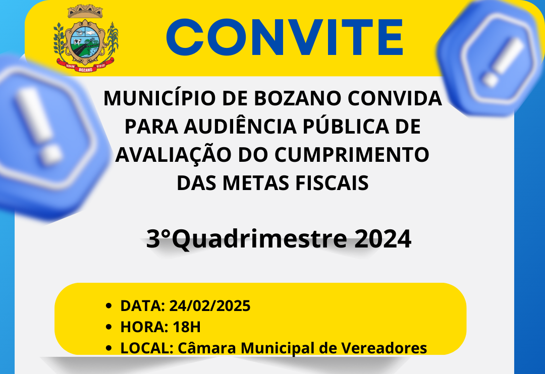 AUDIÊNCIA PÚBLICA DE AVALIAÇÃO DO CUMPRIMENTO DAS METAS FISCAIS