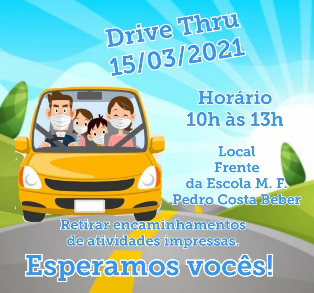 Educação fará Drive Thru para entrega de material de estudos para alunos da rede municipal