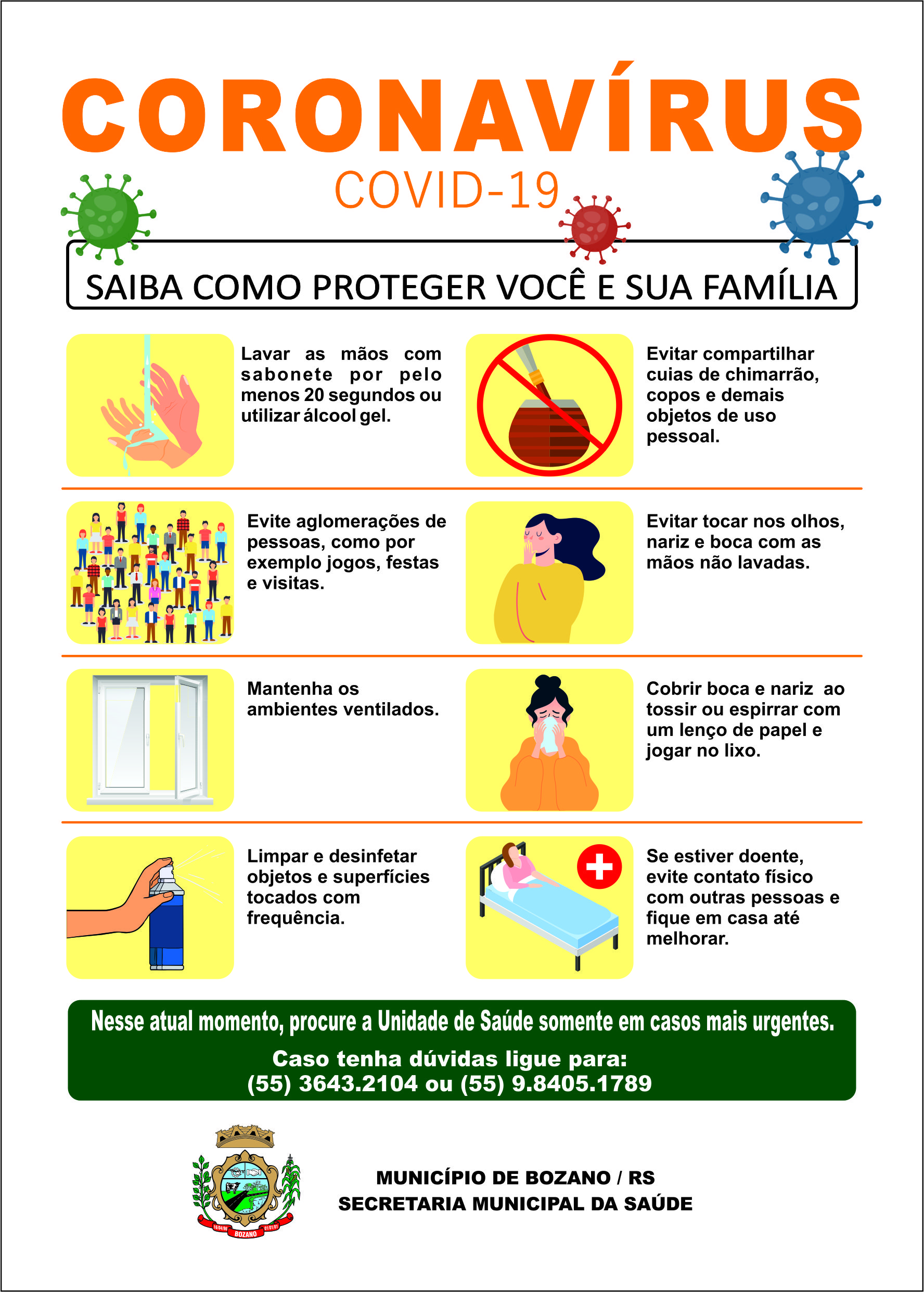 Ações para o combate ao Covid-19 no município de Bozano