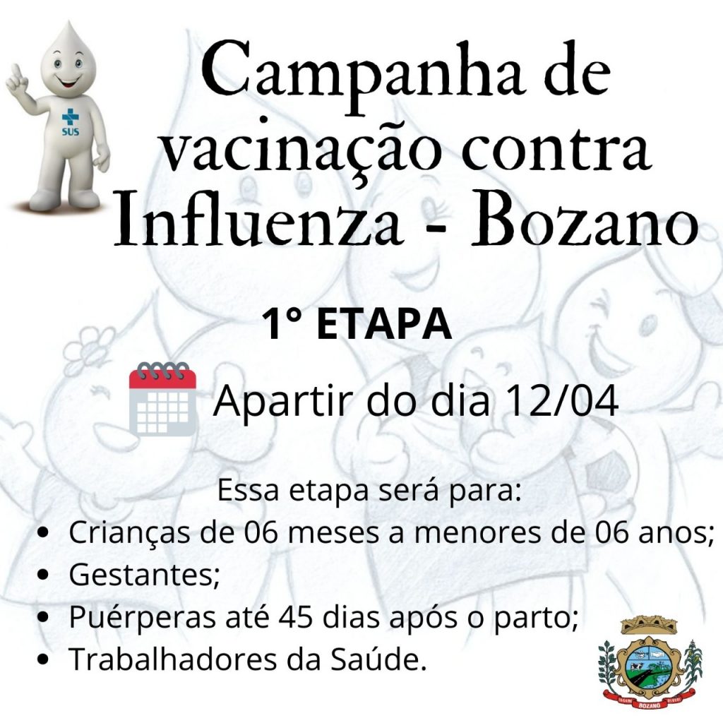 Campanha de vacinação contra a gripe inicia nesta segunda-feira